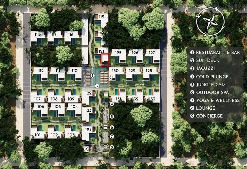 Lejlighed Luxury Penthouse Studio With Private Rooftop & Pool Tulum